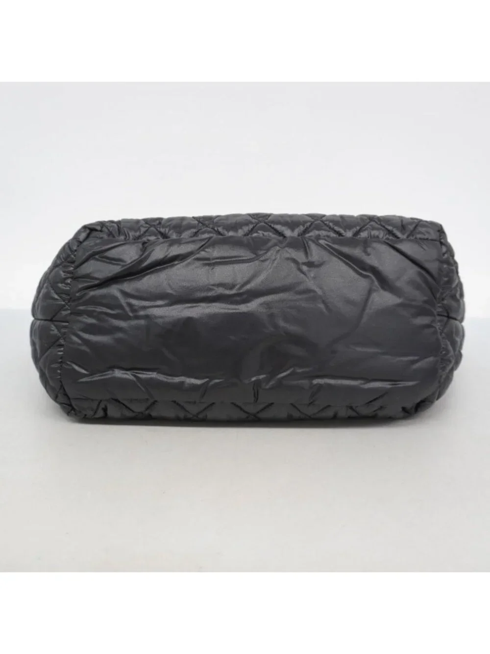 Chanel Tote Coco Cocoon Nylon Black Silver